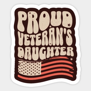 Proud Veteran's Daughter Sticker